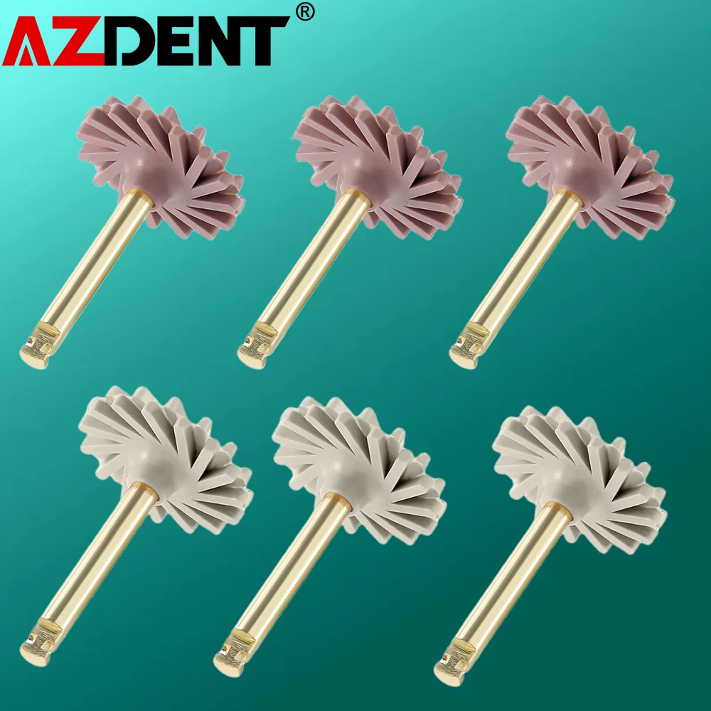 Professional Dental Composite Resin Polishing Disc Wheel Kit - 6 Pieces Silicone Diamond Disc Brush Burs - 2 Step Polishing Process for Smooth & Glossy Finish - Durable & Long-lasting - Easy to Use for Dental Practitioners & DIY - Versatile Application for Clinics & Laboratories