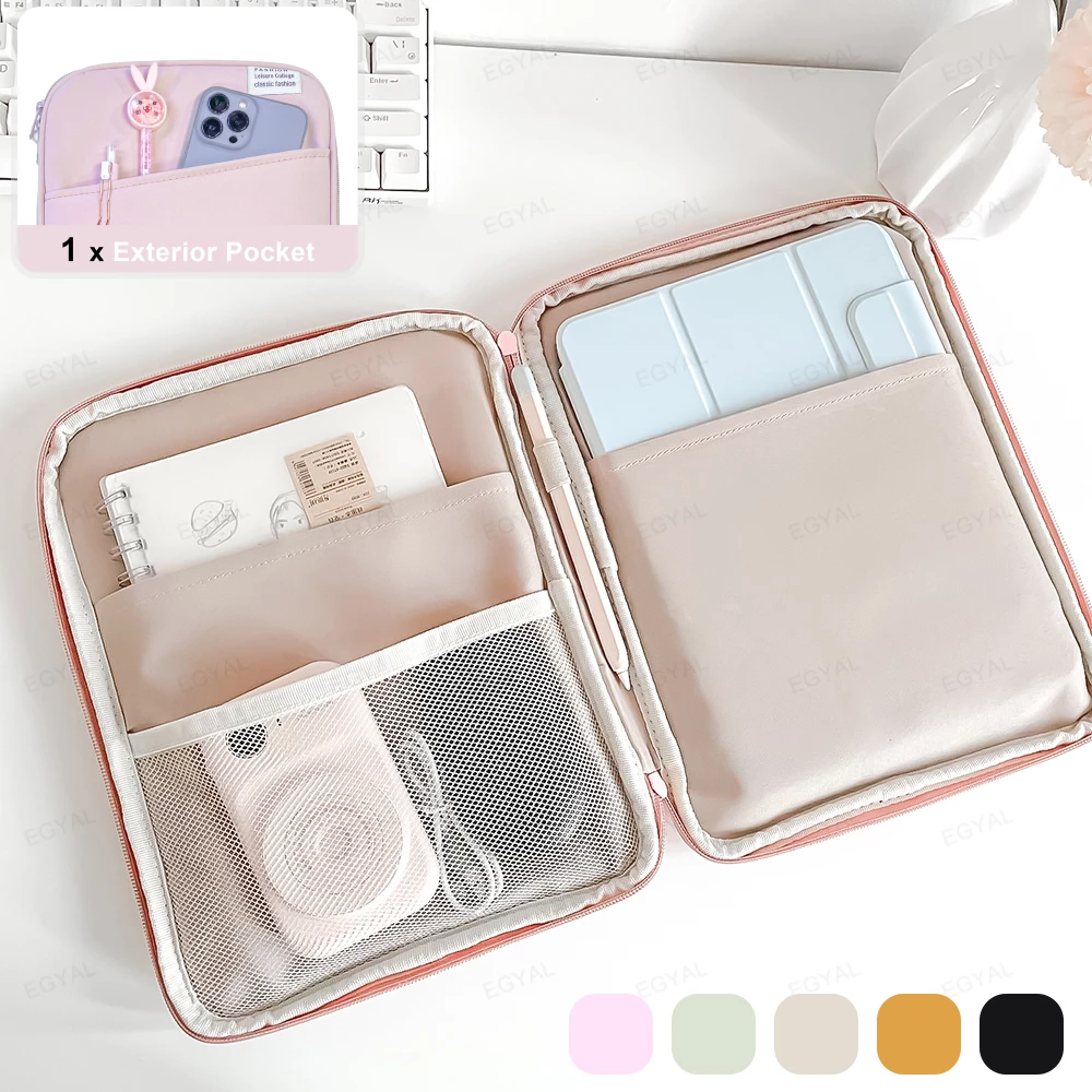 Neoprene Protective Sleeve Bag for 9-11 inch Tablets - Shockproof Case for XiaoMi iPad Samsung Huawei Models - Soft Durable Material with Top-Loading Zipper - Slim Profile with Exterior Pocket - Compatible with Various Tablets - Stylish Functional Tablet Carrying Solution